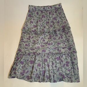 Isabel Marant “Diya” Skirt in Ecru and Lilac